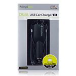 トリニティ 2ポートUSBシガーソケット充電器 2A(ブラック)(Dual USB Car Charger 2A Black) TR-DUCC2-BK