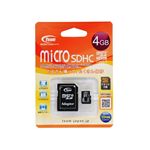 Team MicroSDHCカード 4GB Class6(アダプター付) TG004G0MC26A