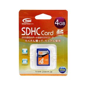 Team SDHCカード 4GB Class6 TG004G0SD26A