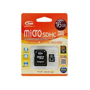 Team MicroSDHCカード 16GB Class6(アダプター付) TG016G0MC26A