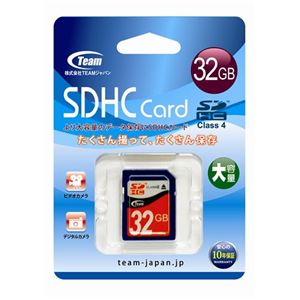 Team SDHCカード 32GB Class4 TG032G0SD24X