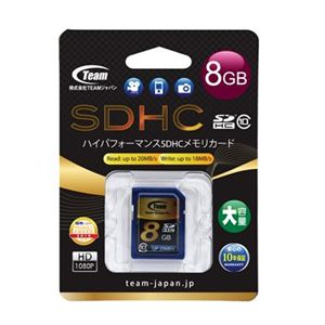 Team SDHC SDカード CLASS10 8GB 20Mb/s TG008G0SD28K