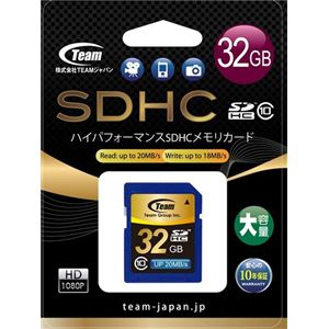 Team SDHC SDカード CLASS10 32GB 20Mb/s TG032G0SD28K