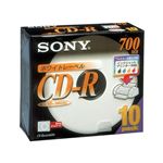 ソニー データ用追記型 CD-R 700MB(48倍速対応/ホワイトプリンタブル)10枚パック 10CDQ80DPWS