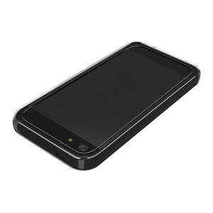 BUFFALO iPhone 5専用 ソフトバンパー 液晶保護フィルム付 ブラック BSIP12PCTBBK