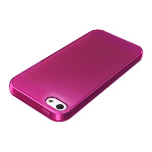 BUFFALO iPhone 5専用 ソフトケース 液晶保護フィルム付 ピンク BSIP12PCTPK