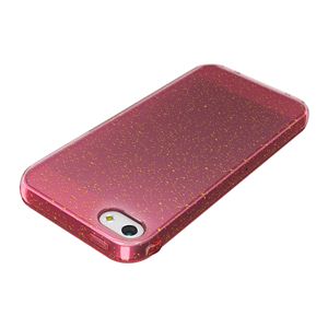 BUFFALO iPhone 5専用 ラメソフトケース 液晶保護フィルム ピンク BSIP12PCT2PK