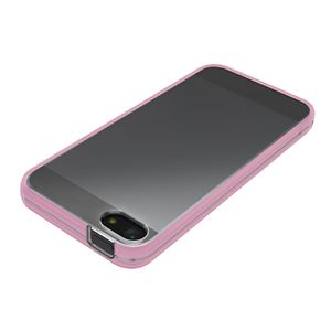 BUFFALO iPhone 5専用 光るハードソフトケース 液晶保護フィルム ピンク BSIP12PCTLPK