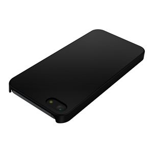 BUFFALO iPhone 5専用 ラバーハードケース 液晶保護フィルム付 ブラック BSIP12PCHRBK