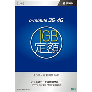 【訳あり・在庫処分】日本通信 bモバイル 3G・4G 1GB定額 有効期間30日＜標準SIM＞ BM-FRML-1GB - 拡大画像