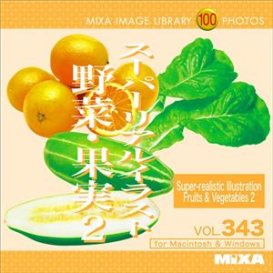 マイザ MIXA IMAGE LIBRARY Vol.343 スーパーリアルイラスト 野菜・果実2 XAMIL3343