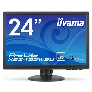 イーヤマ <ProLite>24インチワイドTFTモニタ XB2485WSU(1920x1200/DisplayPort/D-Sub15Pin/HDCP対応DVI/スピーカー/ブラック) XB2485WSU-B1