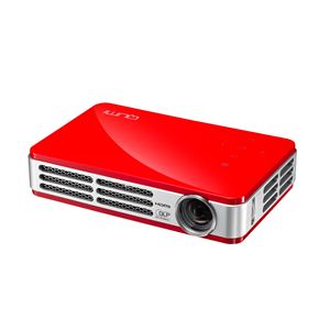 VIVITEK QUMI Q5-RD レッド 超軽量490g 高輝度500ルーメン LEDモバイルプロジェクター WXGA(1280x800) HD720P DLP Wi-Fiワイヤレス接続対応 Q5-RD