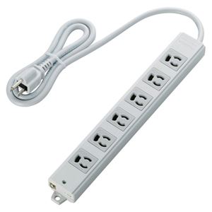 エレコム EU RoHs指令準拠 二重構造工事用タップ/3ピン/6個口/1.0m/グレー T-WRM3610LG/RS