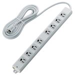 エレコム EU RoHs指令準拠 二重構造工事用タップ/3ピン/8個口/3.0m/グレー T-WRM3830LG/RS