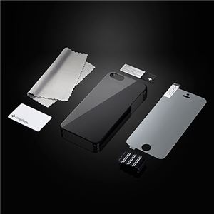 トリニティ iPhone用 瞬間傷修復カバーセット(スモーキーブラック)[FlashRevive Cover Set for iPhone 2012 Smoky Black] TR-FRIP12-SB