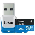 レキサー・メディア High-Performance microSDXC 633倍速 UHS-Iカード Class10 USB3.0リーダ付 64GB LSDMI64GBBJP633R