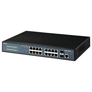 バッファロー レイヤー2 IEEE 802.3at規格(PoE+)対応 インテリジェントGigaスイッチ 16ポート BS-POE-G2116M