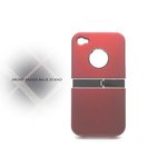 iPhone4S/4★フロントフレームバックスタンド付ケース レッド
