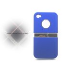 iPhone4S/4★フロントフレームバックスタンド付ケース ブルー