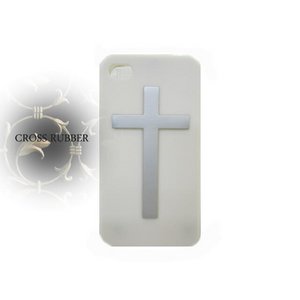 iPhone4S/4★CROSS★クロスデザインラバーケース★
