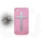 iPhone4S/4★CROSS★クロスデザインラバーケース★