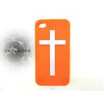 iPhone4S/4★CROSS★クロスデザインラバーケース★