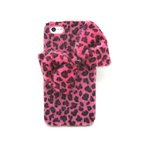 iPhone5★Mink Ribbon Leopard★ふわふわでゴージャスでカワイイ!!　ヒョウ柄のリボンのiPhone5ケース♪全3色