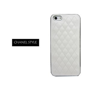 iPhone5★高級ブランドのシャネルスタイルのiPhone5ケース♪全2色【CHANEL STYLE】  ホワイト - 拡大画像