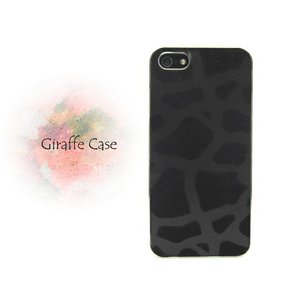 iPhone5★ジラフ柄ケース★ついに出た!! かわいくて大人気のキリン柄のケース★【全3色】 ブラック
