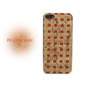 iPhone5★コルクを使用した今までにない斬新なデザインのiPhone5ケース!!【全3色】  レッド
