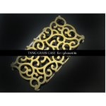iPhone4S/4★METALLIC TANG GRASS★メタリックのタンググラスケース!! 3Dの立体的なデザインがカッコイイ!!【全7色】 ゴールド