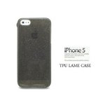 iPhone5★TPU KIRAKIRA LAME★ラメがキラキラ輝く、クリアのケース!! さりげなく美しい♪ ブラックラメ
