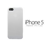 iPhone5★Natural TPU★単色のシンプルなデザイン!! 滑りにくくて使いやすい♪【全3色】 ホワイト
