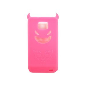 ドコモ★GALAXY S2 SC02C★悪魔デビルSTYLEシリコンラバーケース【全10色】 マゼンタ