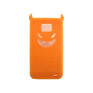 ドコモ★GALAXY S2 SC02C★悪魔デビルSTYLEシリコンラバーケース【全10色】 オレンジ
