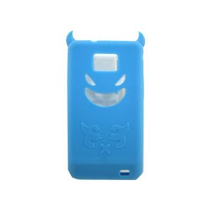ドコモ★GALAXY S2 SC02C★悪魔デビルSTYLEシリコンラバーケース【全10色】 ブルー