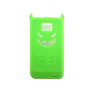 ドコモ★GALAXY S2 SC02C★悪魔デビルSTYLEシリコンラバーケース【全10色】 グリーン