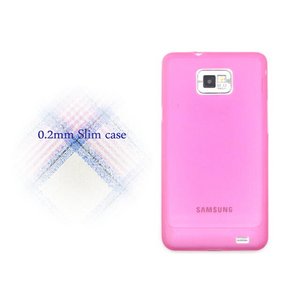 ドコモ★GALAXY S2 SC02C★厚さ0.2mm超薄型シンプルスマートケース【全3色】 ピンク