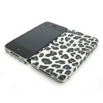 iPhone4★レオパードデザインケース★ヒョウ柄のデザインがおしゃれでカワイイ!!【全4色】 ブラック