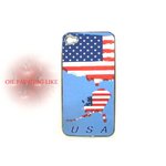 iPhone4S/4★クラシックな雰囲気がシブイ!! アメリカ国旗とイギリス国旗のデザインのケース!!【全5デザイン】 USA BLUE ブルー