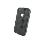 iPhone4S/4★ロックストーン★ゴツゴツしたデザインがカッコイイ!! 滑りにくくてタフなケースです♪【全9色】 ブラック