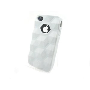 iPhone4S/4★ロックストーン★ゴツゴツしたデザインがカッコイイ!! 滑りにくくてタフなケースです♪【全9色】 ホワイト