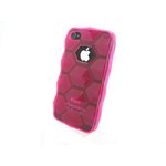iPhone4S/4★ロックストーン★ゴツゴツしたデザインがカッコイイ!! 滑りにくくてタフなケースです♪【全9色】 ピンク