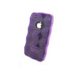 iPhone4S/4★ロックストーン★ゴツゴツしたデザインがカッコイイ!! 滑りにくくてタフなケースです♪【全9色】 パープル