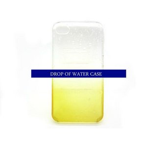 iPhone4S/4★グラデーション Drop Of Water Style ケース【全6色】 イエロー