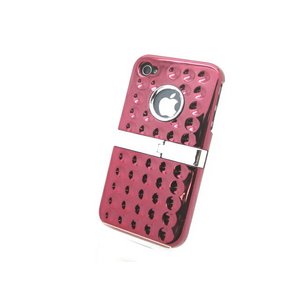 iPhone4S/4★バックスタンド式フルカバーケース【全6色】 レッド