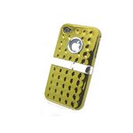 iPhone4S/4★バックスタンド式フルカバーケース【全6色】 ゴールド