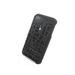 iPhone4S/4★FRESH FIBER カードケース付3Dデザインケース【全6色】 ブラック