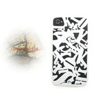 iPhone4S/4★LIFE STYLE NEWYORK CASE★メタリックの文字列がカッコイイケースです♪【全5色】 ホワイト